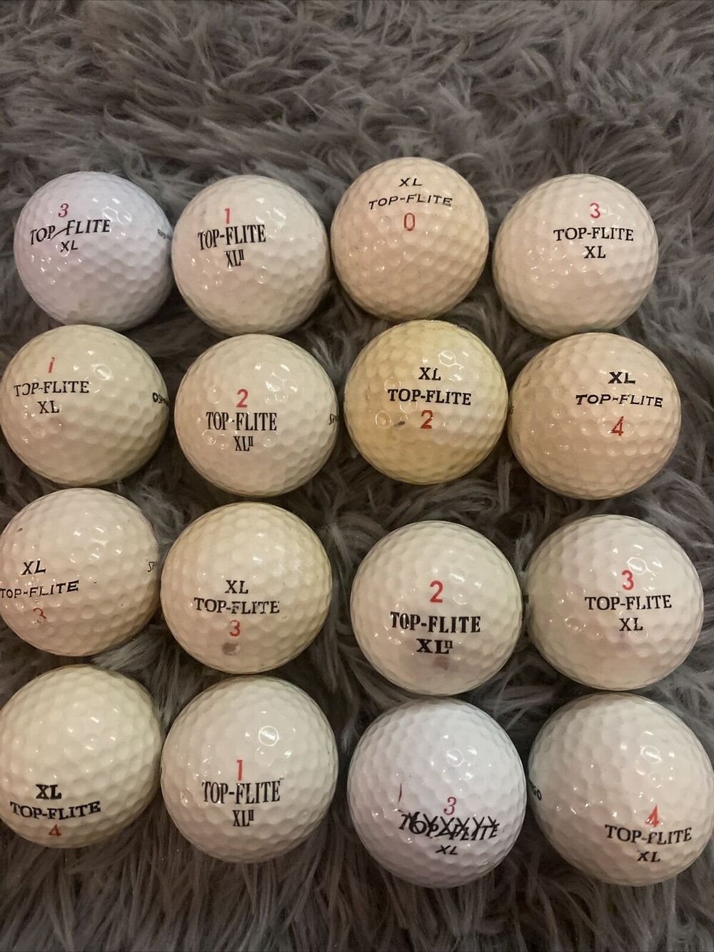 Lot Of 16 Top Flite XL Spalding Golf Balls - Includes Some Brand New Balls